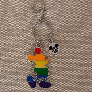 Disney Mickey Rainbow Keychain with 2 charms    a